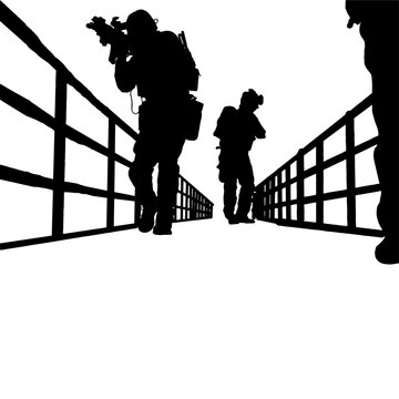 Militares en combate