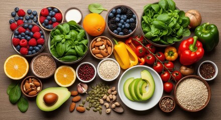 Healthy eating vibrant assortment