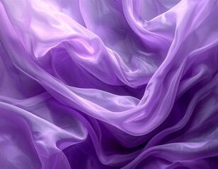 Obraz premium Draped purple and lavender sheer fabric