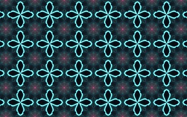 Abstract geometric seamless circle pattern vector art illustration for vintage textile fabric tile decor background design