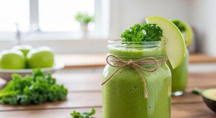 Healthy green smoothie detox