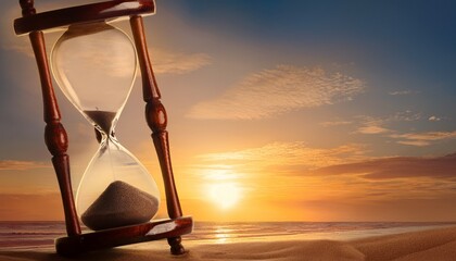 Weekend Countdown With Sand Timer Indicating Relaxation Approaching Soon