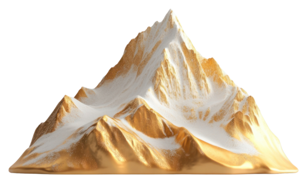 PNG Gold-tinged Mountain mountain illustration modern.