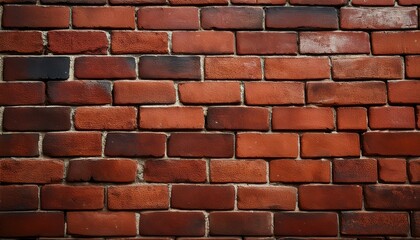 Red Brick Wall With Rustic Texture And Weathered Appearance