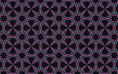 Seamless abstract floral pattern background with purple flowers, perfect for textile or wallpaper design