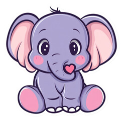 Fototapeta premium PNG Elephant elephant illustration sticker.