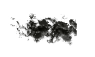 Abstract dark ink splash and smudge graphic element. Simple Black Square Shape Graphic Element on Transparent Background.