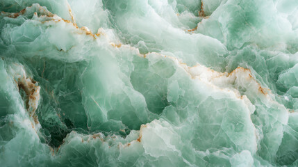 Abstract Mint Green Marble with Light Veins Detailed Texture Background