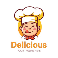 Delicious Chef Mascot Cartoon Character for Food Business and Culinary Branding