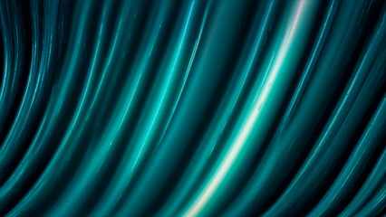 Abstract turquoise glowing curved lines