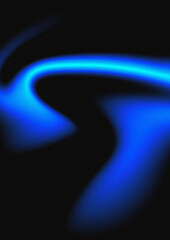 Abstract glowing blue light wave on dark gradient background, digital wallpaper, modern background