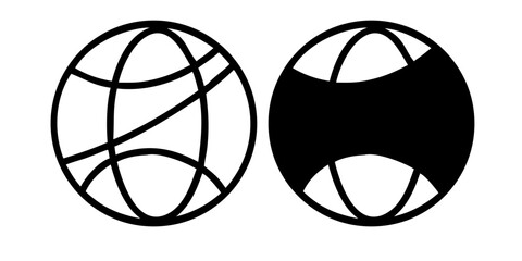 Fototapeta premium Black and white abstract background vector illustration with a basketball globe icon design