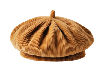 PNG Stylish corduroy beret hat