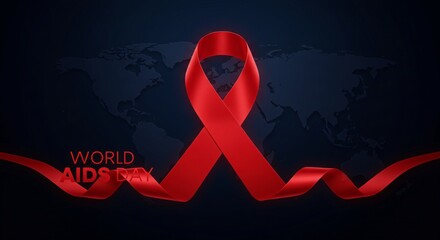 World AIDS Day Red Ribbon Global Awareness Campaign for HIV Prevention & Support
