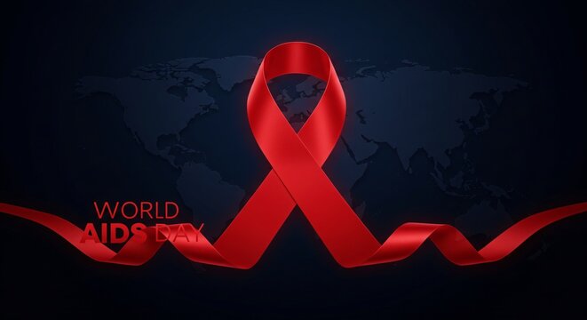 World AIDS Day Red Ribbon Global Awareness Campaign for HIV Prevention & Support - Powered by Adobe