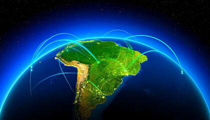Earth, South America, network