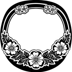 A chic minimal floral border in rose gold for invites vector illustration