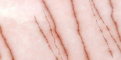 Elegant rose quartz marble texture with delicate brown veining, creating a luxurious and sophisticated surface for interior design and decorative applications