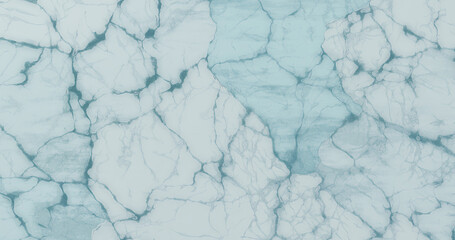 Aerial view of cracked sea ice in the arctic ocean, showcasing the intricate patterns and textures formed by the frozen water, creating a mesmerizing natural landscape