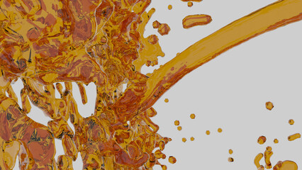 orange liquid splash