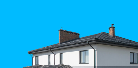 The roof of a new private house