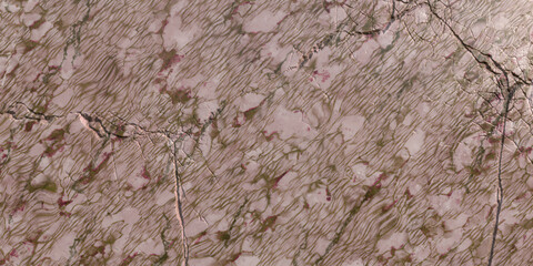 Closeup of a pink marble slab with intricate veining and texture, creating a luxurious and natural stone surface for design and architectural applications