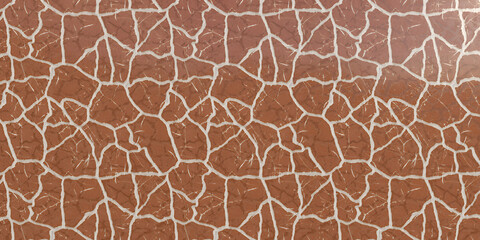 Brown mosaic tile background with irregular white grout lines, creating a textured and patterned surface suitable for various design applications