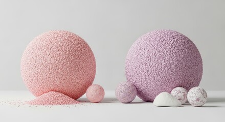 Pastel Spheres Minimalist Stilllife