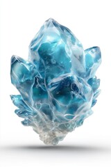Obraz premium A glowing blue crystal exploding with glitter particles symbolizing clarity, energy, and the beauty of natural mineral formation, Generative AI