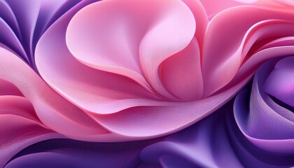 Obraz premium Abstract Pink And Purple Swirls A Macro Shot Of A Delicate Curving Design With Soft Light And A Dreamy Aesthetic Perfect For Backgrounds And Creative Projects Evoking A Sense Of Calm And Beauty