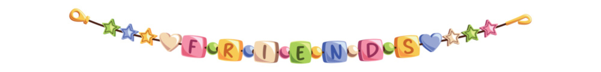 Friends beaded bracelet colorful accessory