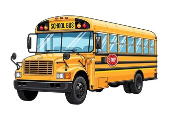 Yellow School Bus Transportation.