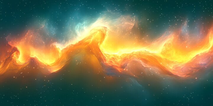 cosmic nebula showcasing fiery and swirling gases in space during a breathtaking stellar event