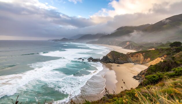 Coastal vista of a rugged coastline