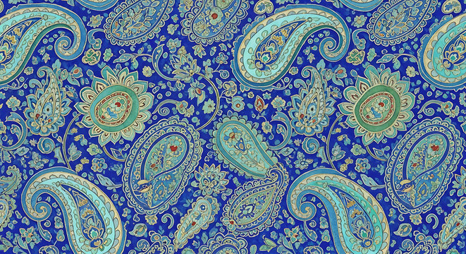 seamless pattern with paisley