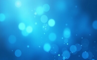 Abstract Blue bokeh defocus glitter blur background.