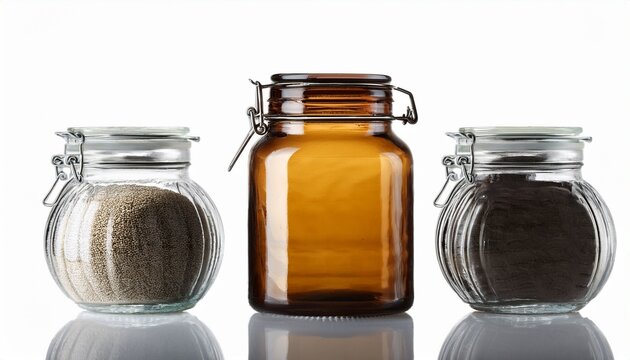 Glass Jar Isolated On White Bkg