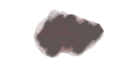 Watercolor Cloud Stain: Soft Gray Blob on transparent Background, Abstract Wash Shape, Artistic Brush Stroke, Minimalist Texture Element