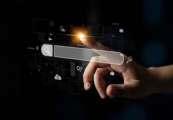 Search engine interface for accessing digital information and online data. Search engine finds...