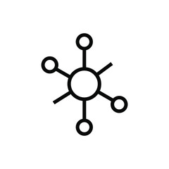 Fototapeta premium Vector art of network diagram with interconnected nodes