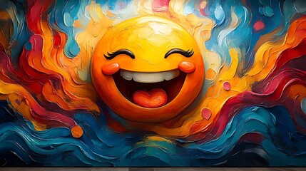 Colorful emoji graphic design background