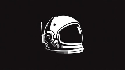 Fototapeta premium close-up black and white astronaut helmet