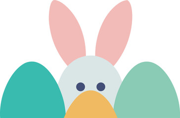 easter bunny with easter eggs