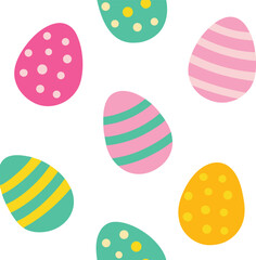 easter eggs seamless pattern