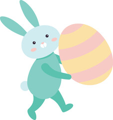 easter bunny with eggs