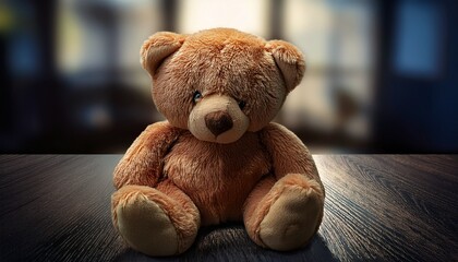 A Teddy Bear With A Sad Melancholic Expression
