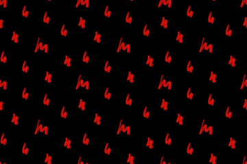 Seamless fabric pattern with red abstract on a black background 