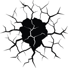 Abstract animal head with green clover and horseshoes vector art isolated on transparent background