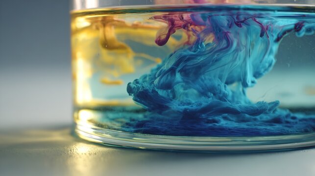 Solute Dissolving in Solvent, Abstract Zoom