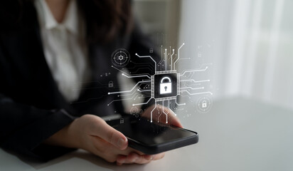 Cyber security system protecting digital infrastructure. Cyber security ensures data safety,...